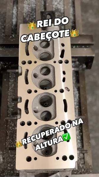 Cabeçote recuperado na altura original